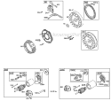 Electric Starter Flywheel Diagram and Parts List for 19G412-1180-E2  Briggs and Stratton Engine